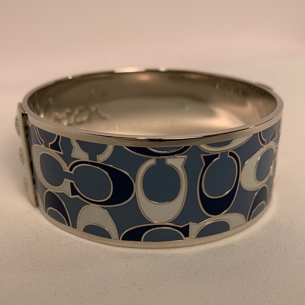 Coach Blue Silver Bangle Bracelet - Picture 8 of 10
